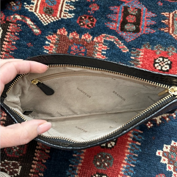 Brahmin Croc-Embossed Leather Clutch - Picture 5 of 5